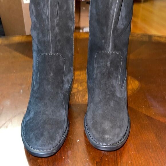 NWT Born black tall suede boots size US 6.5 wide shaft - Picture 5 of 14